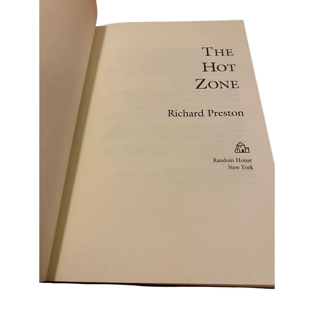 The Hot Zone by Richard Preston Hardcover Book 1994 Novel Thriller Nonfiction